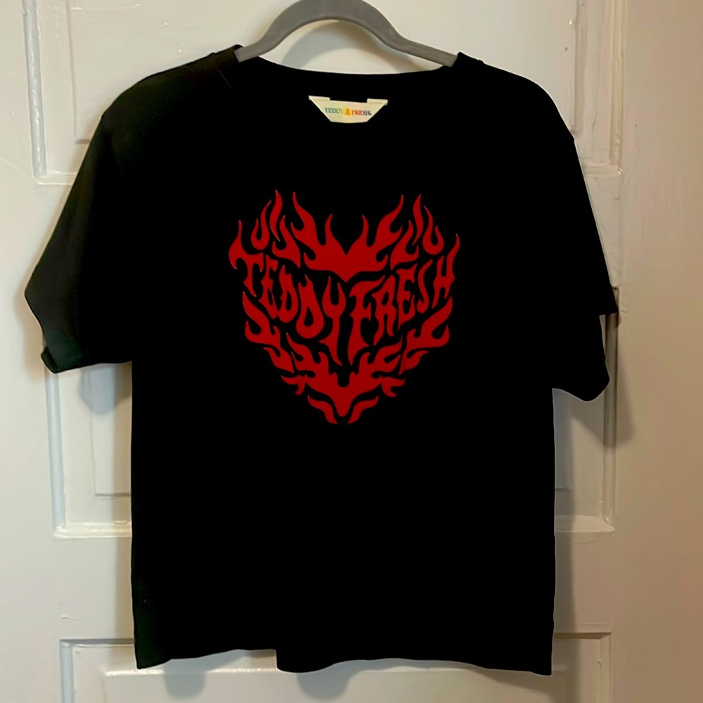 Teddy Fresh Flaming Heart Graphic Tee
